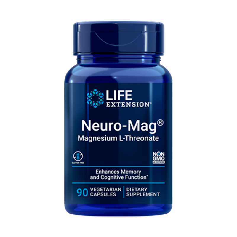 LIFE EXTENSION, Neuro-Mag, L-treonato de Magnesio, 90 Cápsulas vegetales | Neuro-Mag Magnesium L-Threonate
