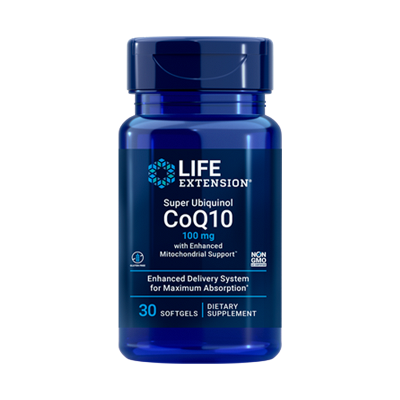 LIFE EXTENSION, Super Ubiquinol CoQ10 (100 mg) con soporte mitocondrial mejorado, 60 Cápsulas blandas | Super Ubiquinol CoQ10 with Enhanced Mitochondrial Support