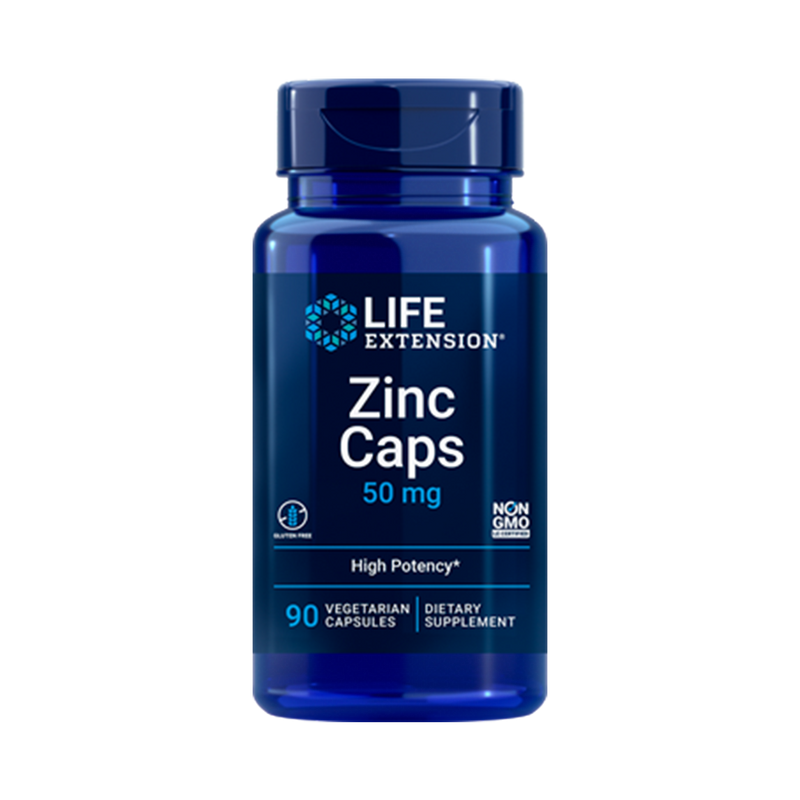 LIFE EXTENSION, Zinc, 50 mg, 90 Cápsulas vegetarianas