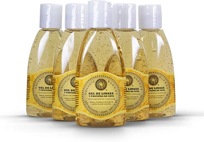 Organic Blends, Gel de Linaza y Proteína de Soya, Tratamiento Capilar, 75 Ml