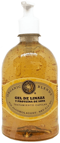 Organic Blends, Gel de Linaza y Proteína de Soya, Tratamiento Capilar, 510ml, Push