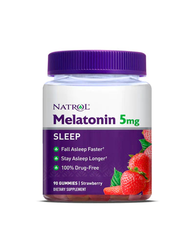 Natrol, Melatonina, 5 Mg, 90 Gomitas de Fresa