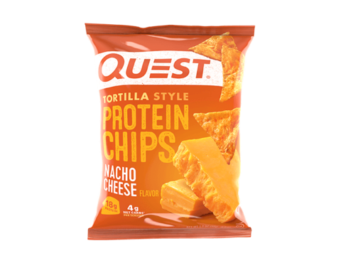 Quest, Chips de proteína estilo tortilla sabor a Queso Nacho, 32 g | Tortilla style protein chips nacho cheese flavor