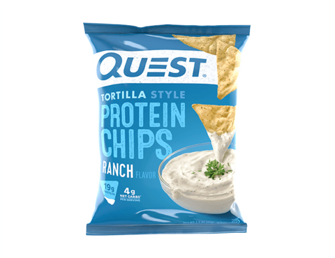 Quest, Chips de Proteína Estilo Tortilla sabor Ranch, 32 g |  Tortilla Style Protein Chips